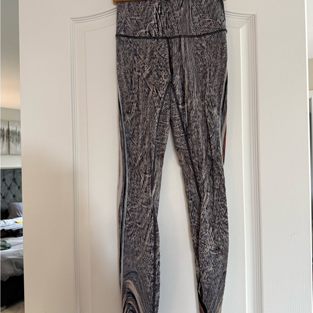 lululemon athletica Gray Marbled High-Rise Leggings